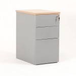 Escritorio en L OPTIMUM con 2 cajoneras de metal