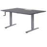 Mesa de  oficina elevable con manivela colorida