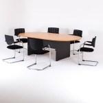 Mesa de reuniones ovalada Artéo An.190 cm