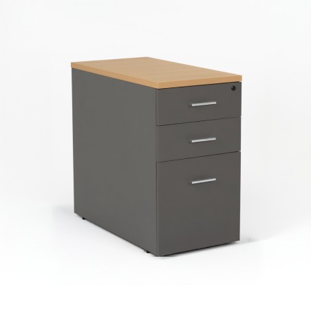 Cajonera de madera LUDY con 3 cajones para escritorio 80 cm