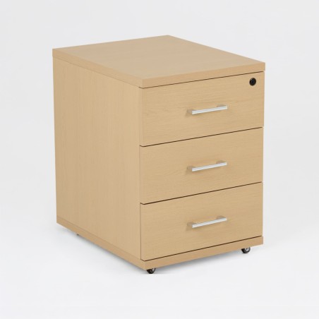 Cajonera con ruedas LUDY de madera, 3 cajones