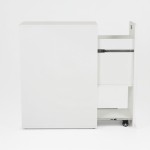 Armario de oficina JAVA en madera color blanco Alt.109 cm semiabierto