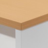 Escritorio en L MADERA + 2 cajoneras Prof.60/80 cm
