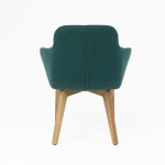 Butaca de recepción EUCALY con patas de madera