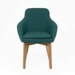 Butaca de recepción EUCALY con patas de madera