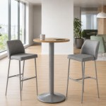 Mesa alta de oficina ZETA, con base tipo tulipa
